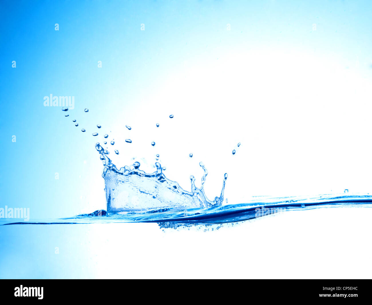 Blue Water Splash Foto de stock