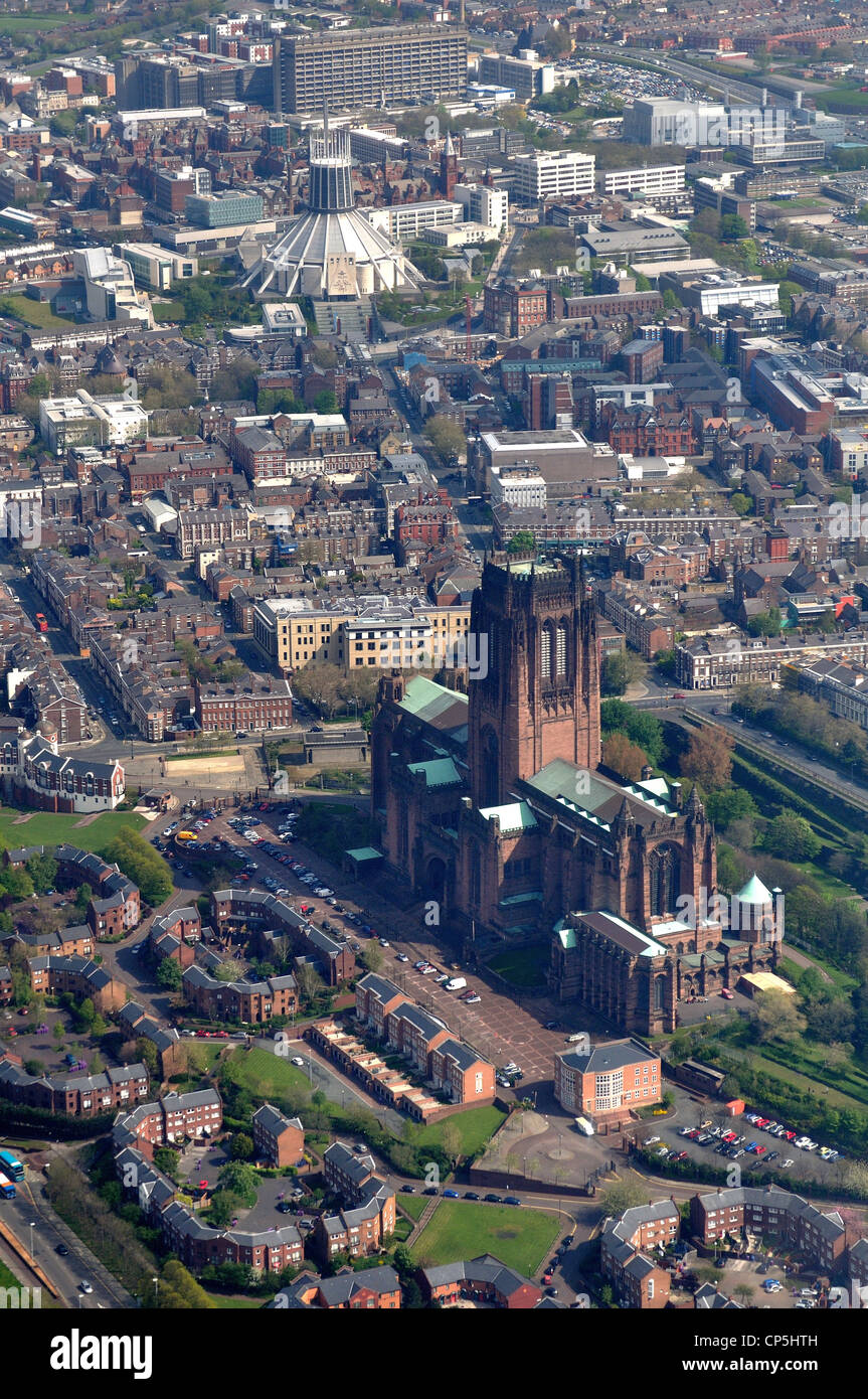 Liverpool fotografía aérea de vuelo pilotos ver Foto de stock