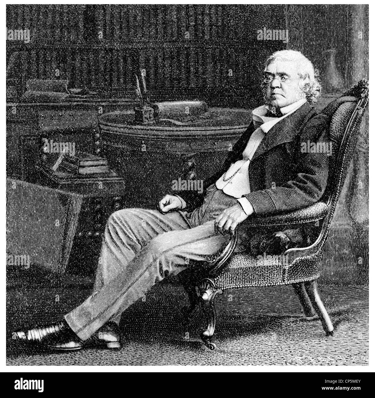 William Makepeace Thackeray, 1811 - 1863, un escritor inglés Foto de stock