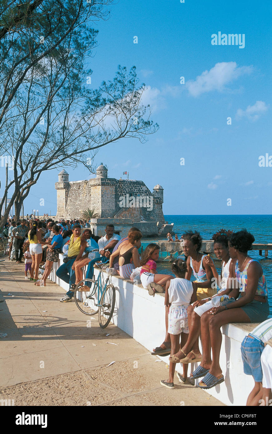 CUBA LA HABANA Cojimar antecedentes de la fortaleza de Santa Dorotea Foto de stock