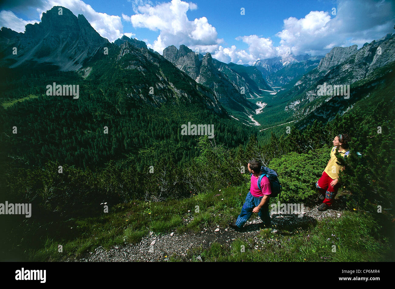 Friuli - Parque Natural Regional de las dolomitas del Friuli (PN) - senderismo en Val Menon Foto de stock