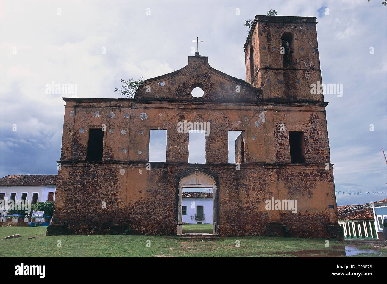 Brasil - Estado de Maranh?s - Alcántara (patrimonio nacional de Brasil): Ruinas de Igreja Matriz de S?o Matias (siglo XVII) Foto de stock