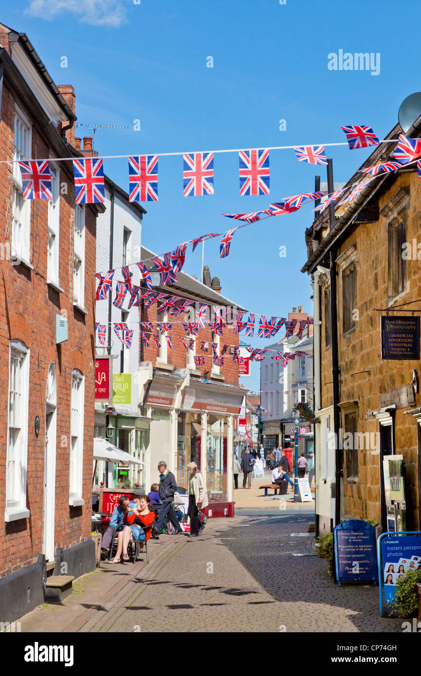 Centro de la ciudad de melton mowbray fotografías e imágenes de alta