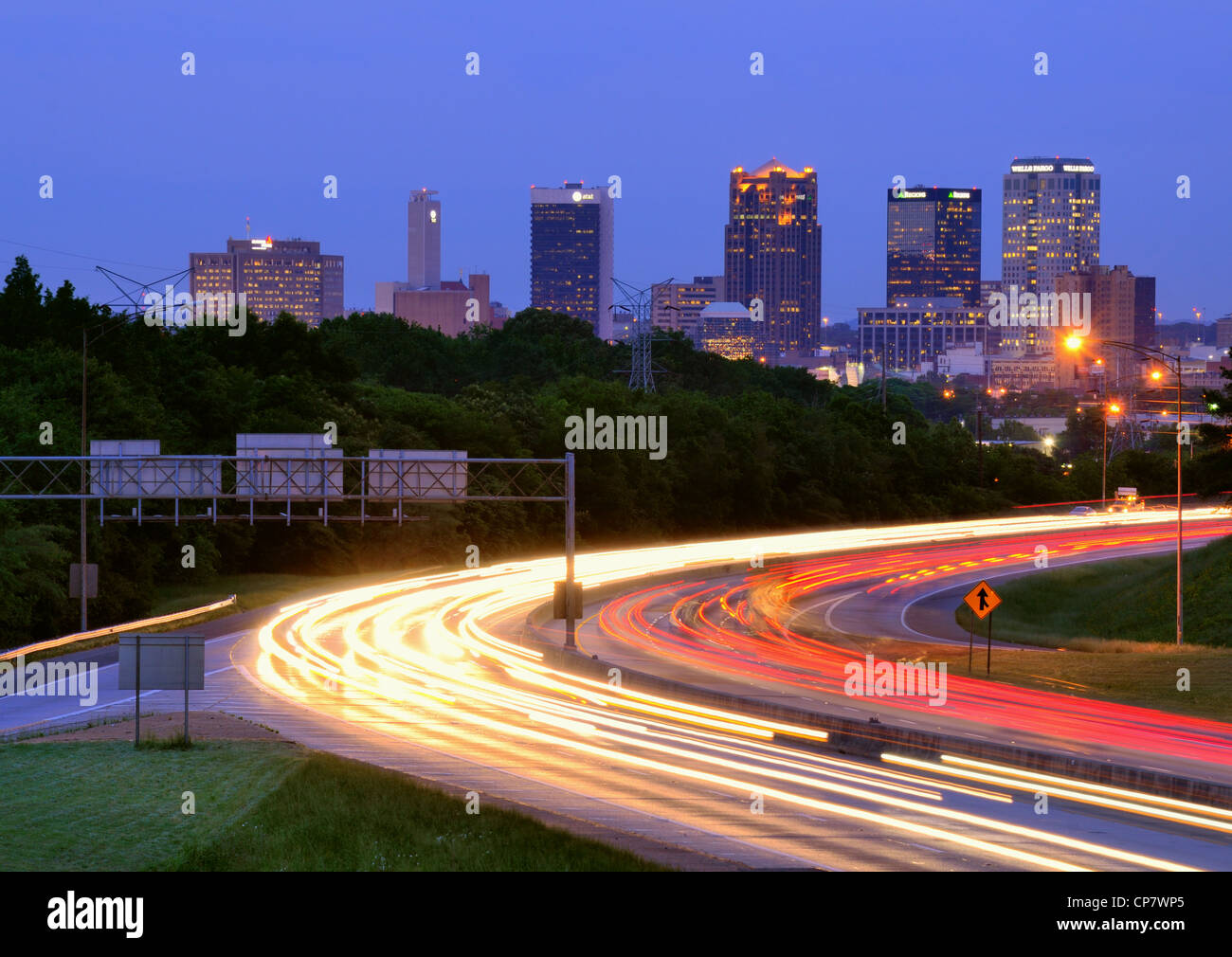 Birmingham, Alabama, EUA skyline. Foto de stock