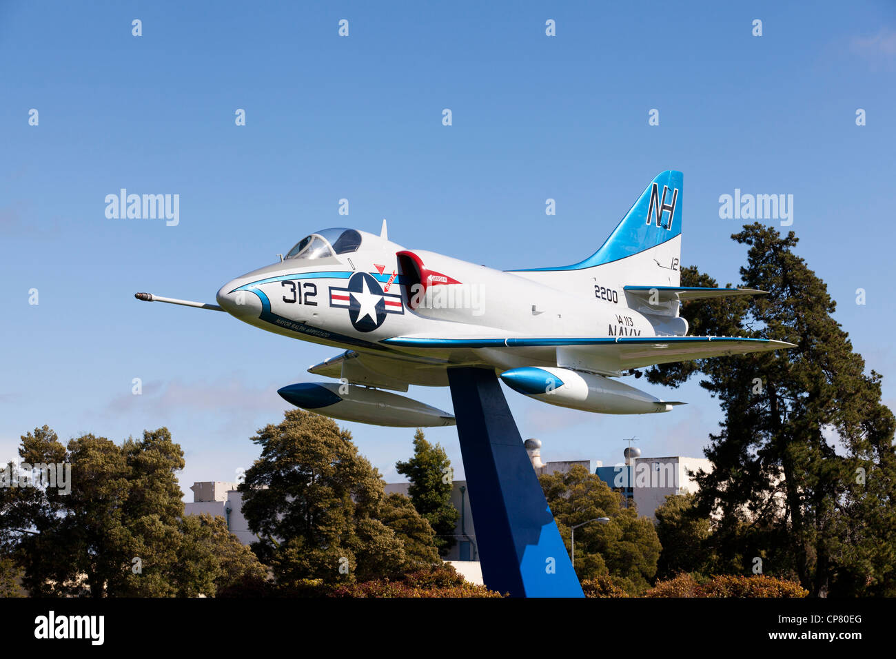 A4 Jet Fighter Pantalla montada Foto de stock
