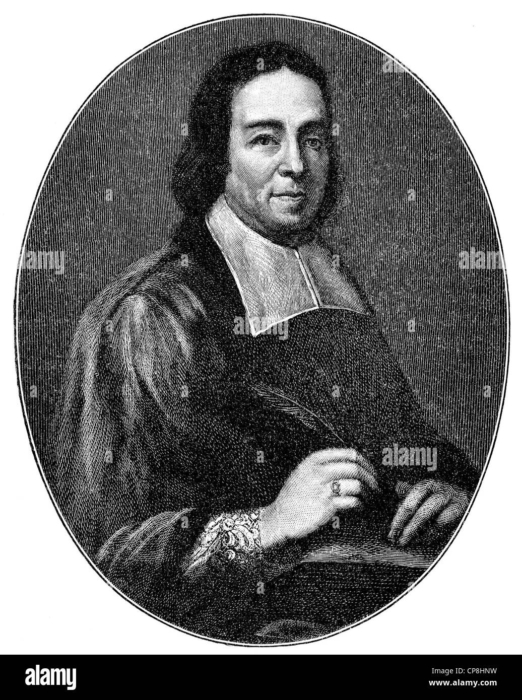 Valentín Esprit Fléchier, 1632 - 1710, un obispo francés, conferenciante y escritor, Historische Druck aus dem 19. Jahrhundert, Retrato Foto de stock
