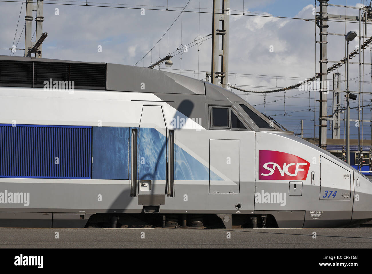 La SNCF TGV de alta velocidad, Francia Foto de stock