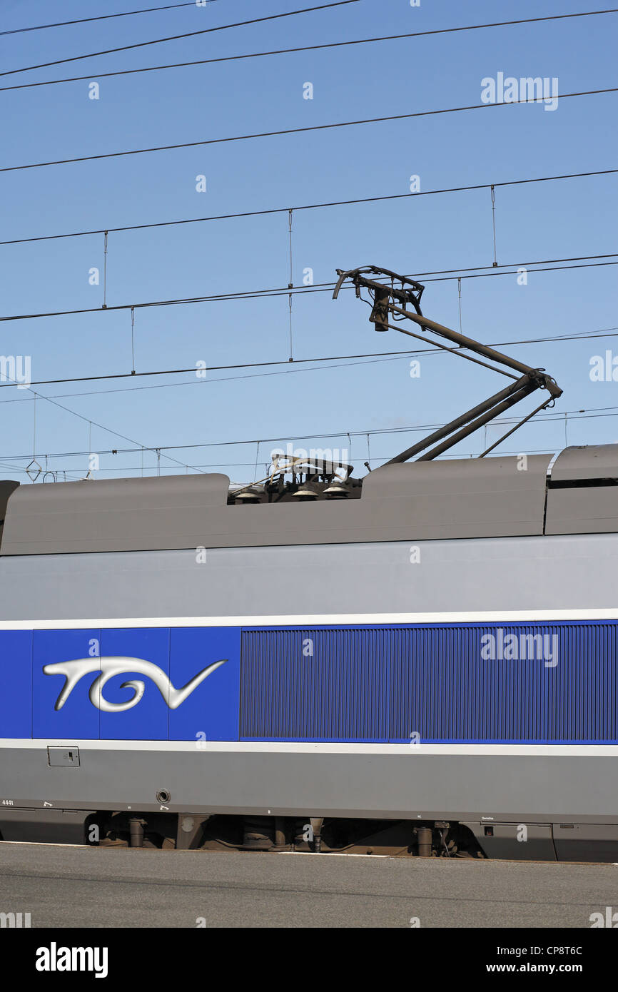 El tren TGV de alta velocidad, Francia Foto de stock