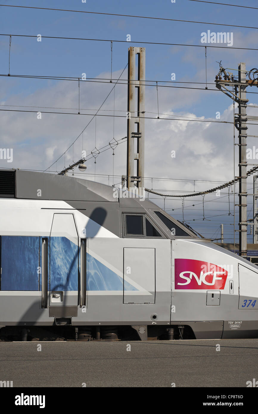 La SNCF TGV de alta velocidad, Francia Foto de stock