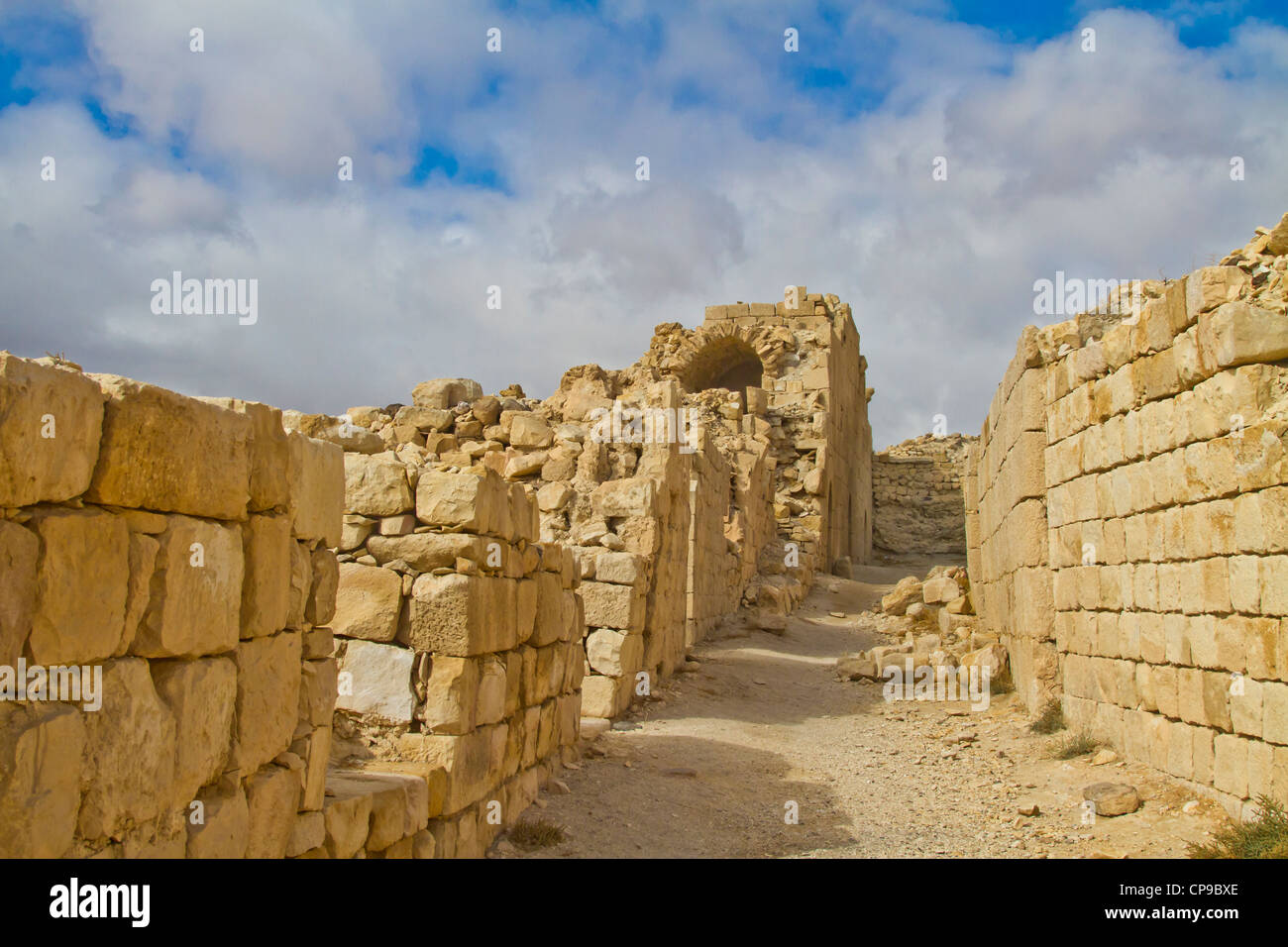 El castillo de Shawbak, Jordania Foto de stock