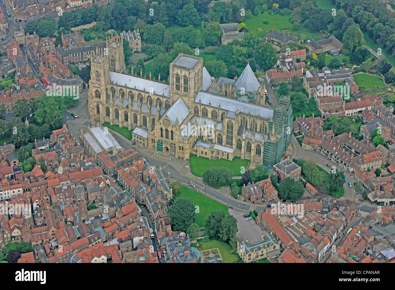 Vista aérea de la Catedral de York Foto de stock