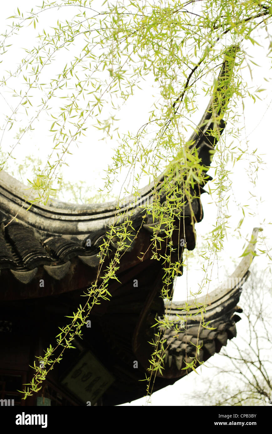 La arquitectura tradicional china en Suzhou, China Foto de stock