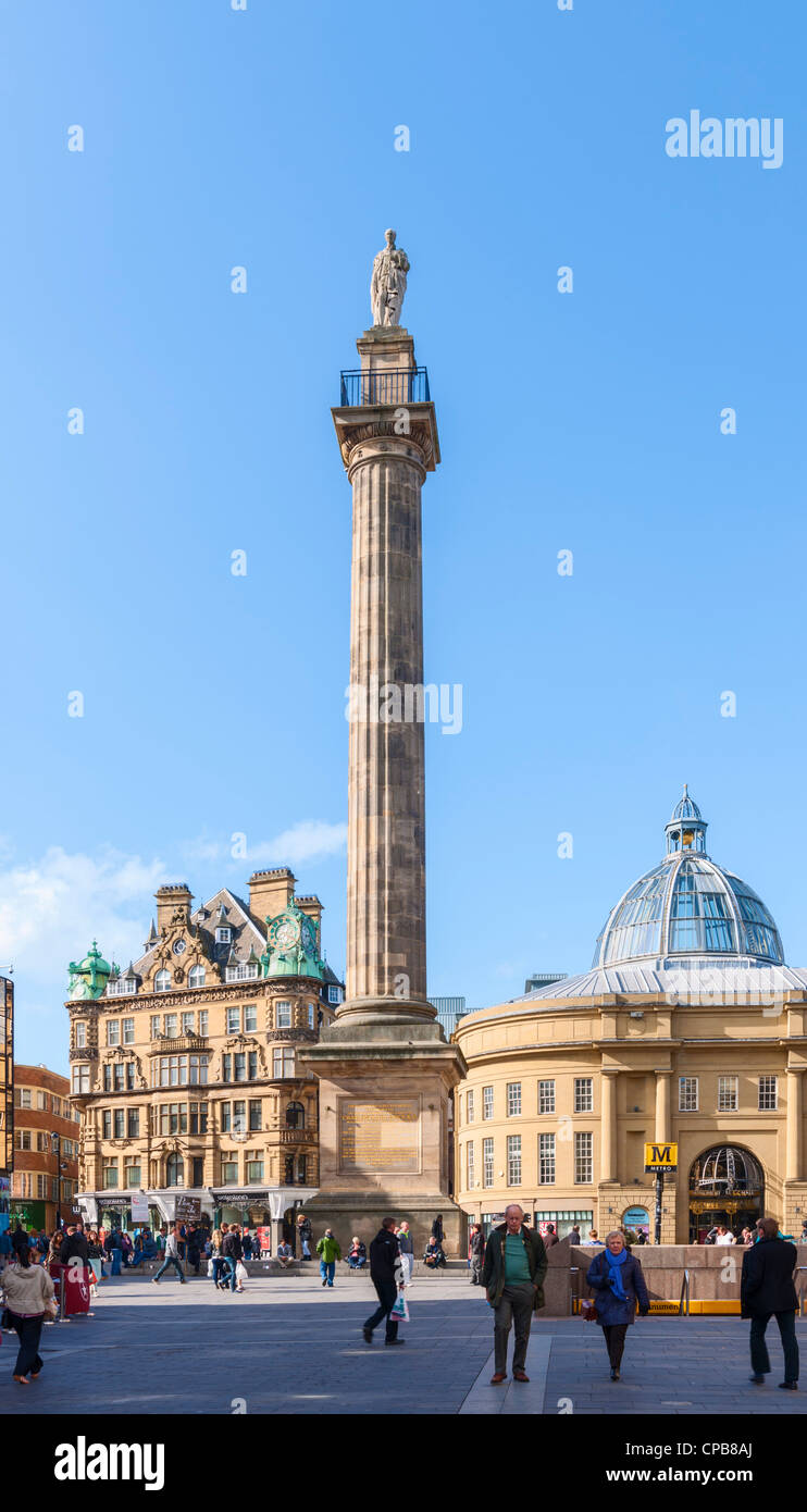 Monumento de Grey, Newcastle upon Tyne Foto de stock
