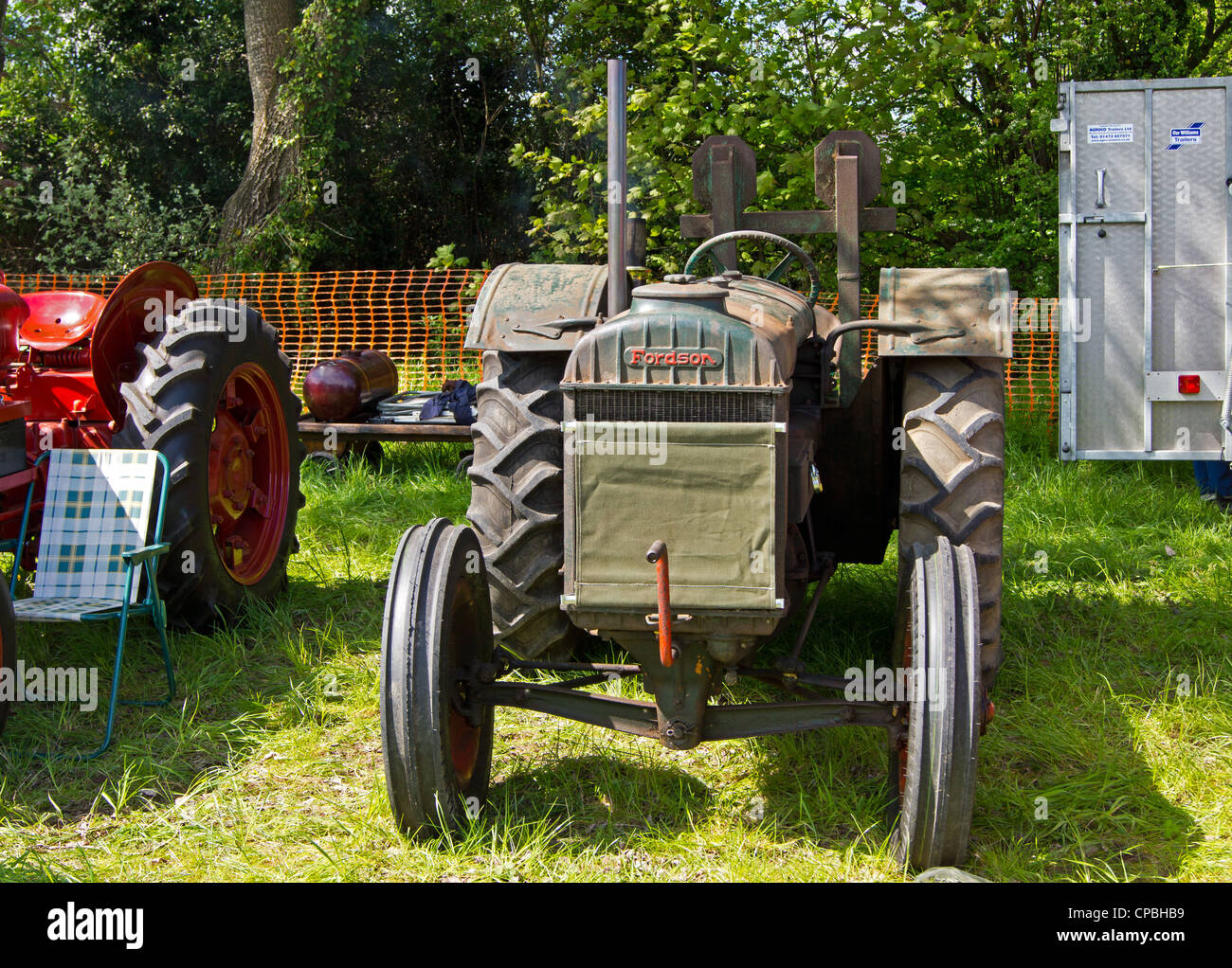 Tractores antiguos en stotfold feria del molino Foto de stock