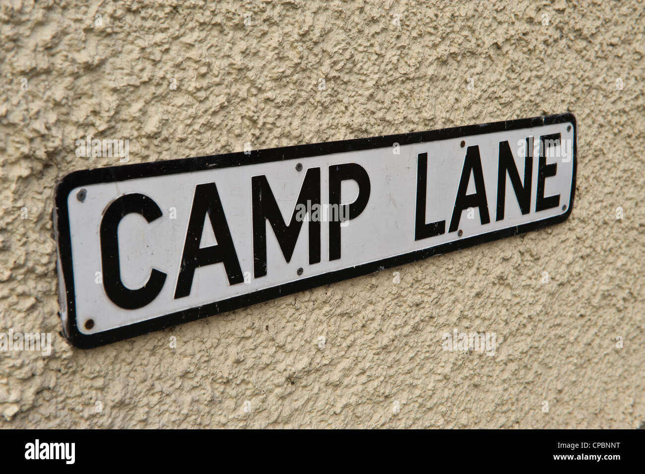 CAMP LANE calle signo en Ludlow Shropshire Inglaterra Foto de stock