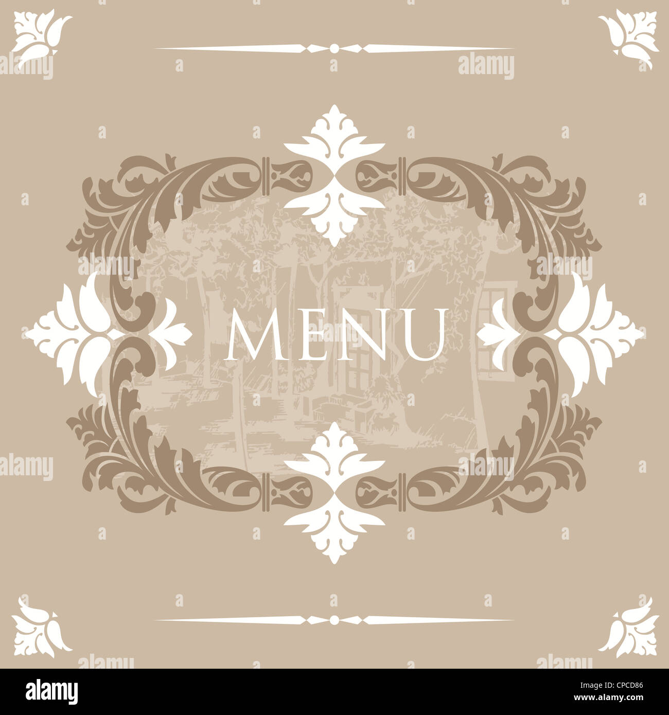 Diseño de la cubierta del menú Foto de stock