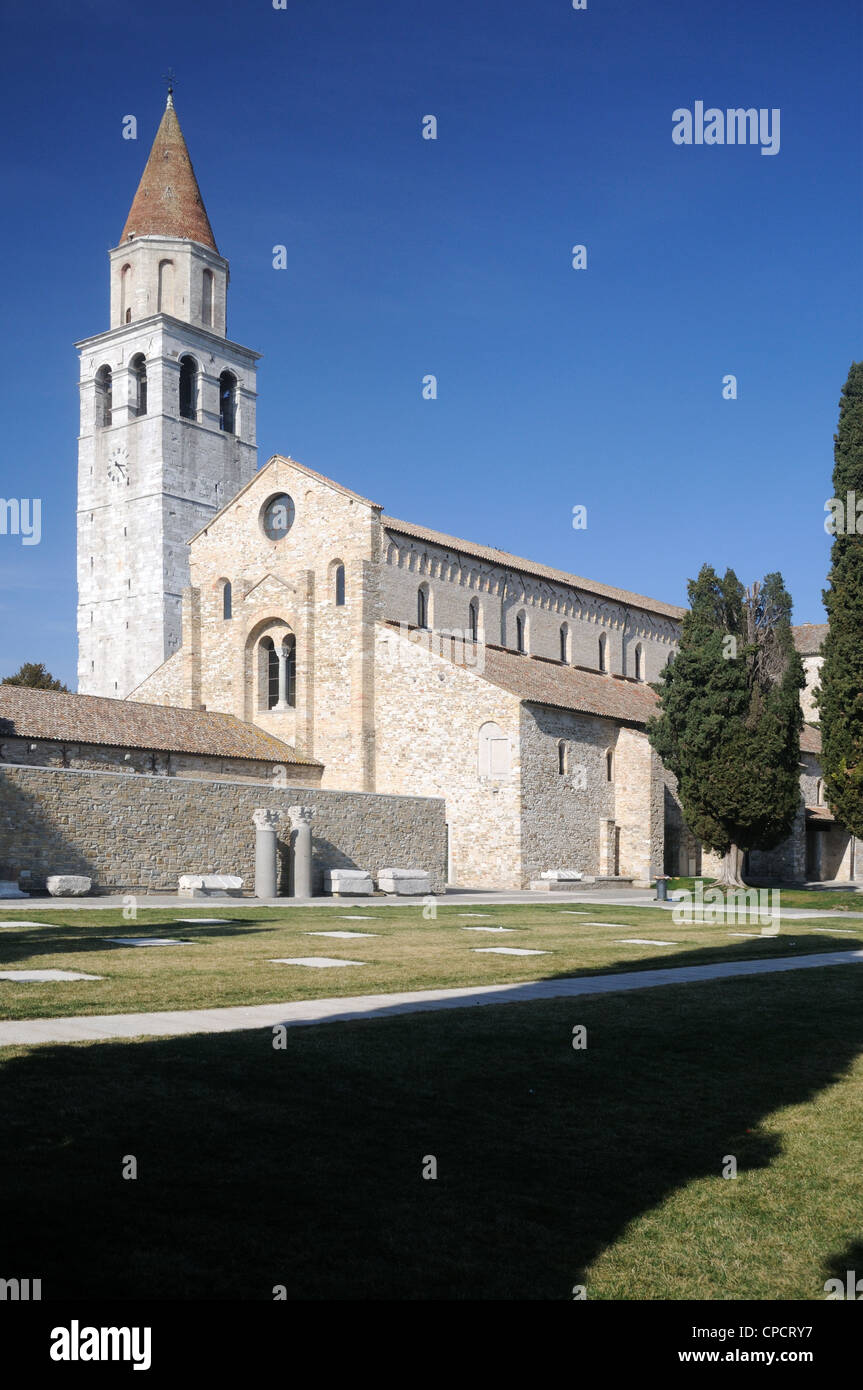 La histórica basílica de Aquileya, Friuli-Venezia Giulia, Italia Foto de stock