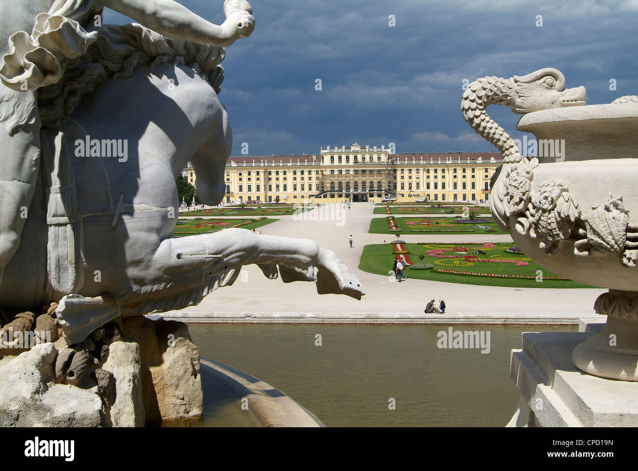 Palacio Schonbrunn, Sitio del Patrimonio Mundial de la UNESCO, celebrada en Viena, Austria, Europa Foto de stock