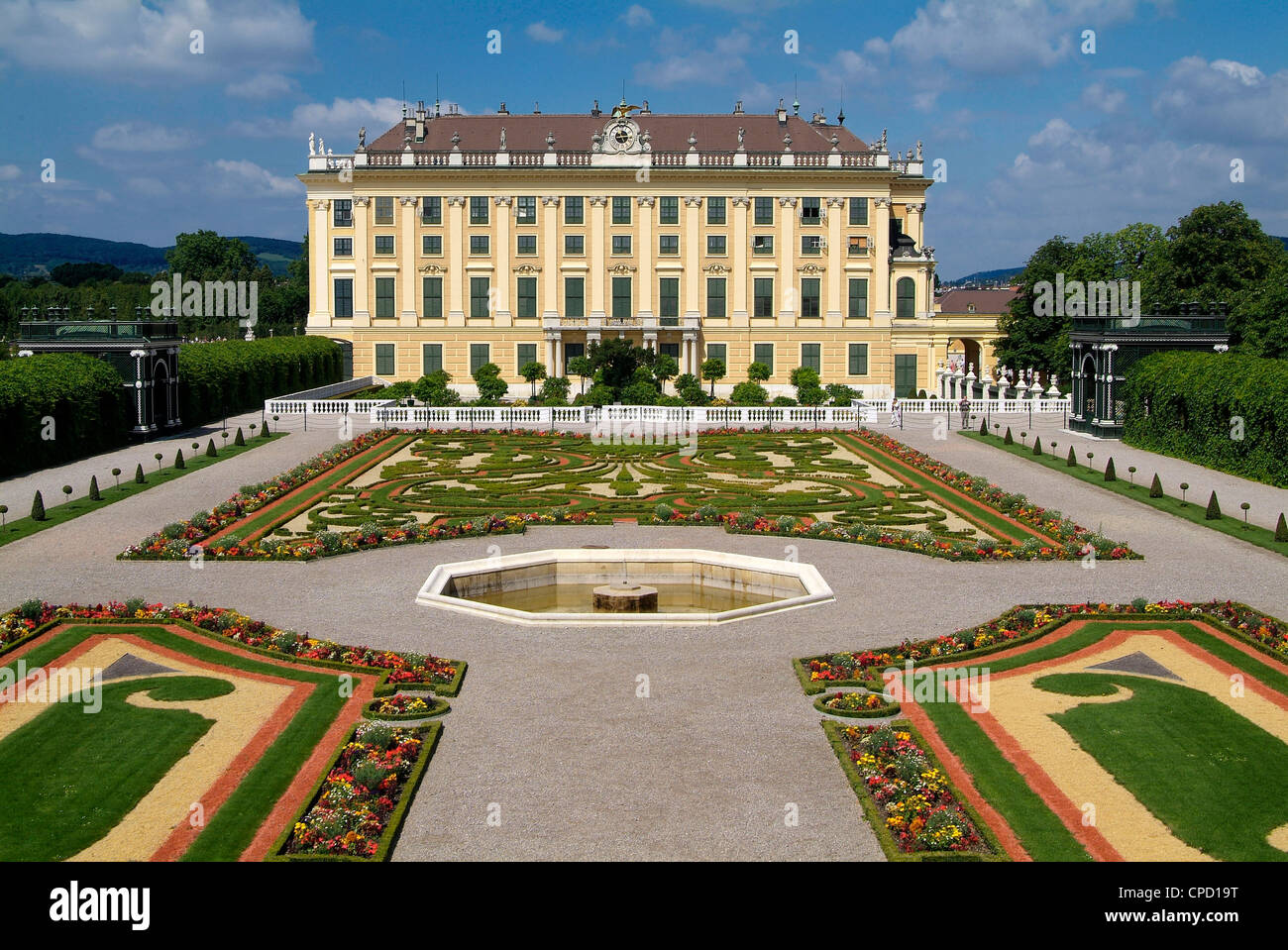 Palacio Schonbrunn, Sitio del Patrimonio Mundial de la UNESCO, celebrada en Viena, Austria, Europa Foto de stock