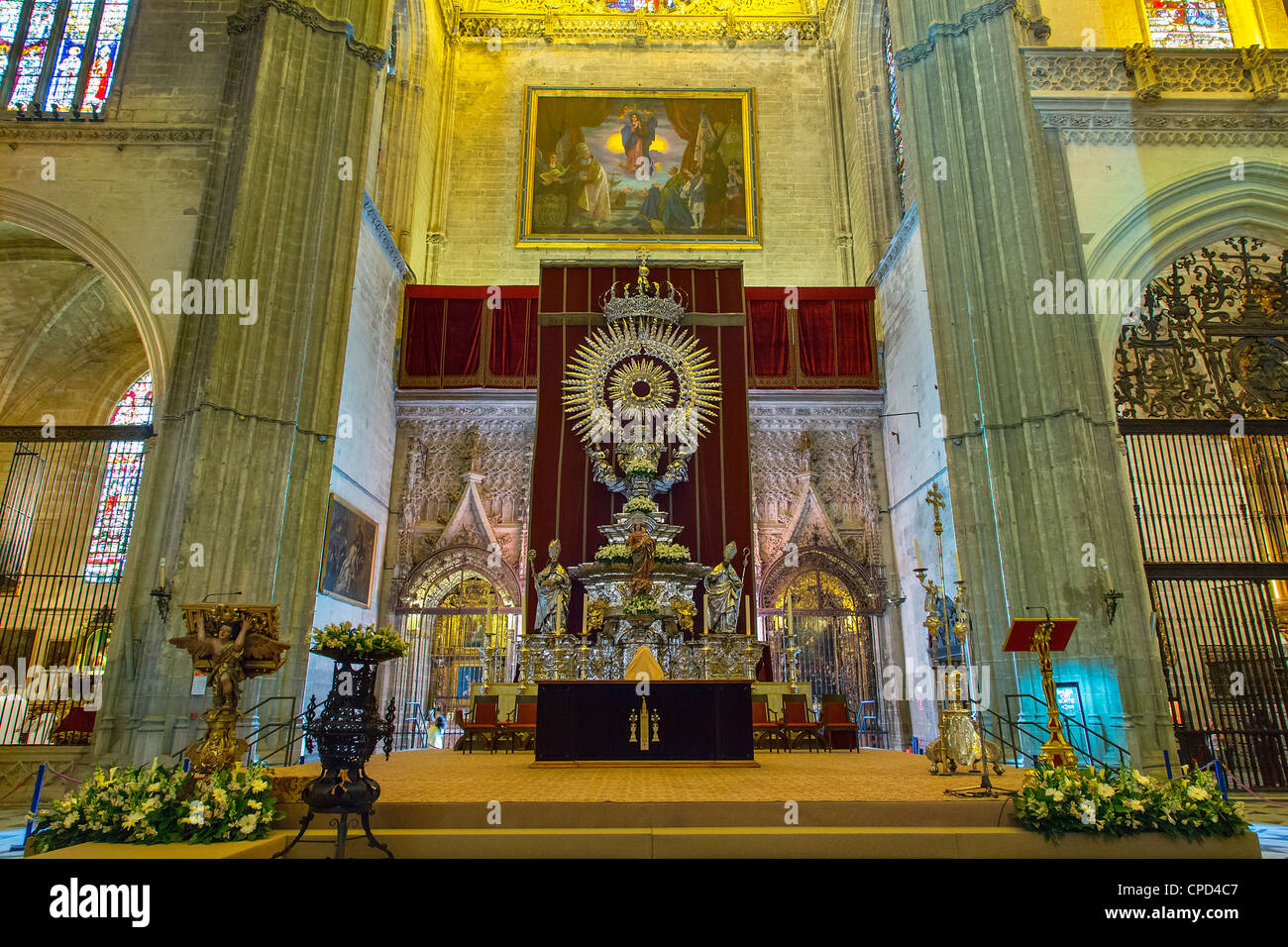 España, Andalucía, Sevilla, La Giralda, La Catedral de Sevilla Foto de stock