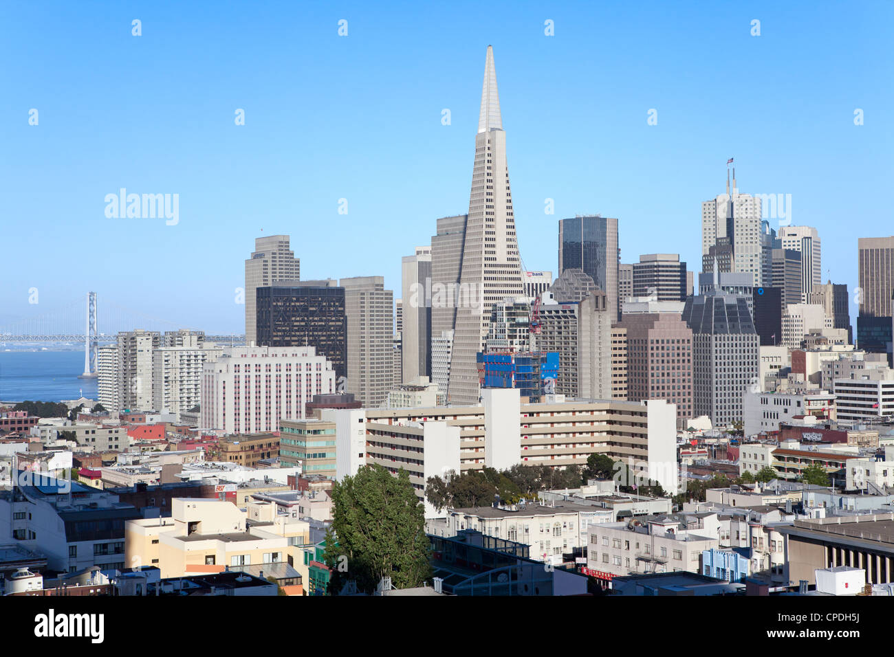 El horizonte de la ciudad, San Francisco, California, Estados Unidos de América, América del Norte Foto de stock