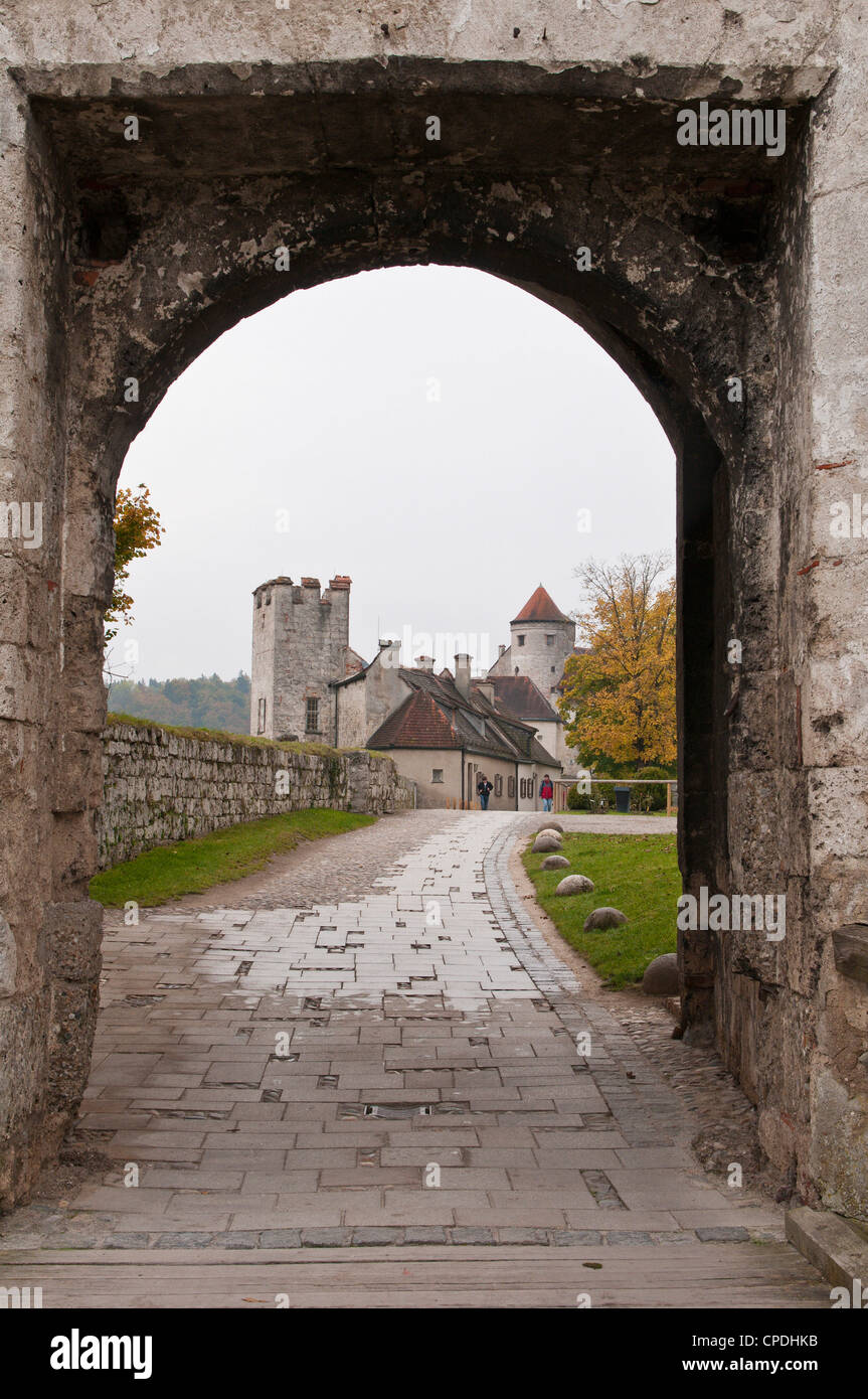 Castillo de Burghausen Burghausen, Baviera, Alemania, Europa Foto de stock