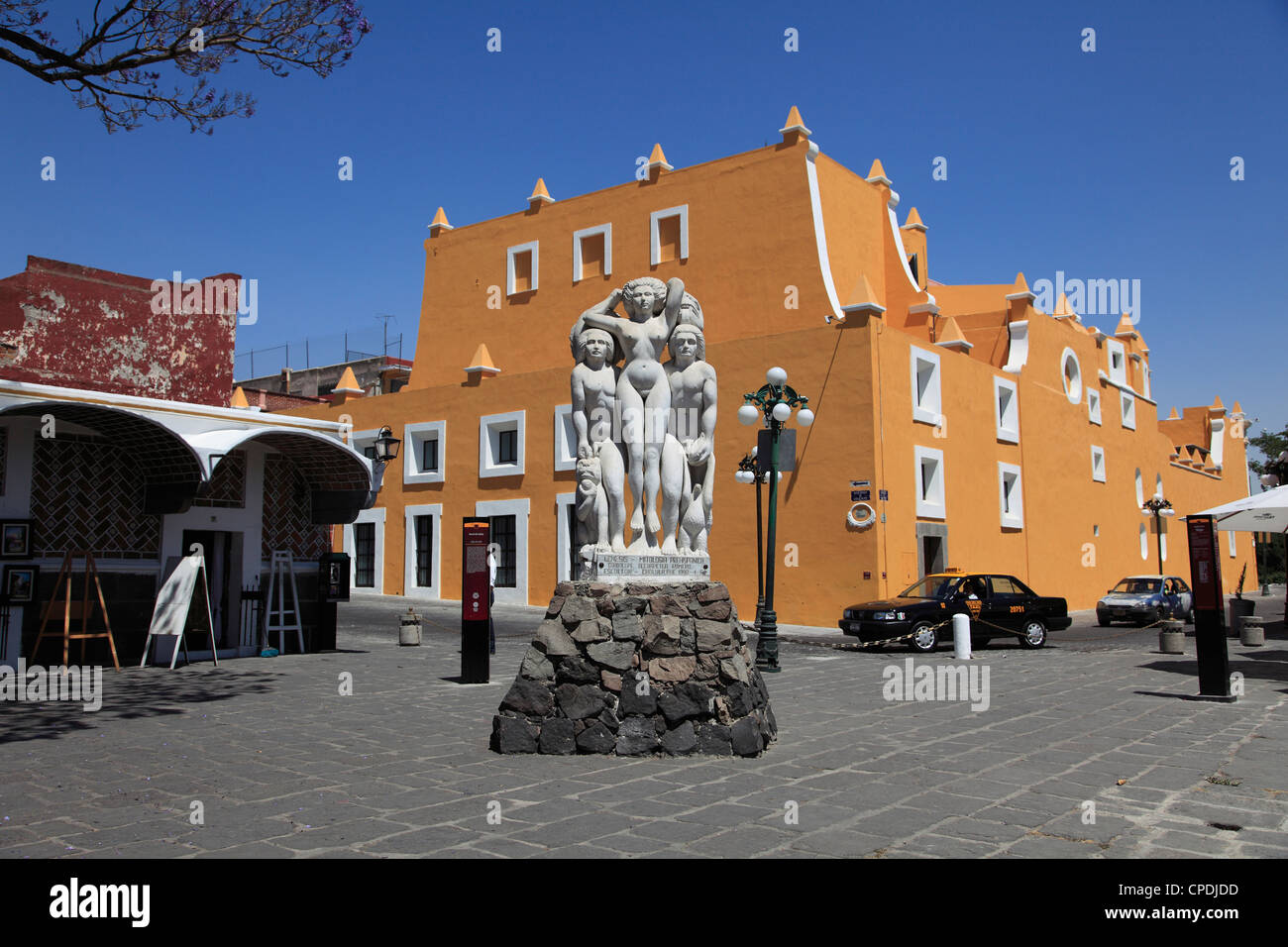 Génesis estatua, artistas Quarter (barrio del Artista), Puebla, el centro histórico, el estado de Puebla, México, América del Norte Foto de stock