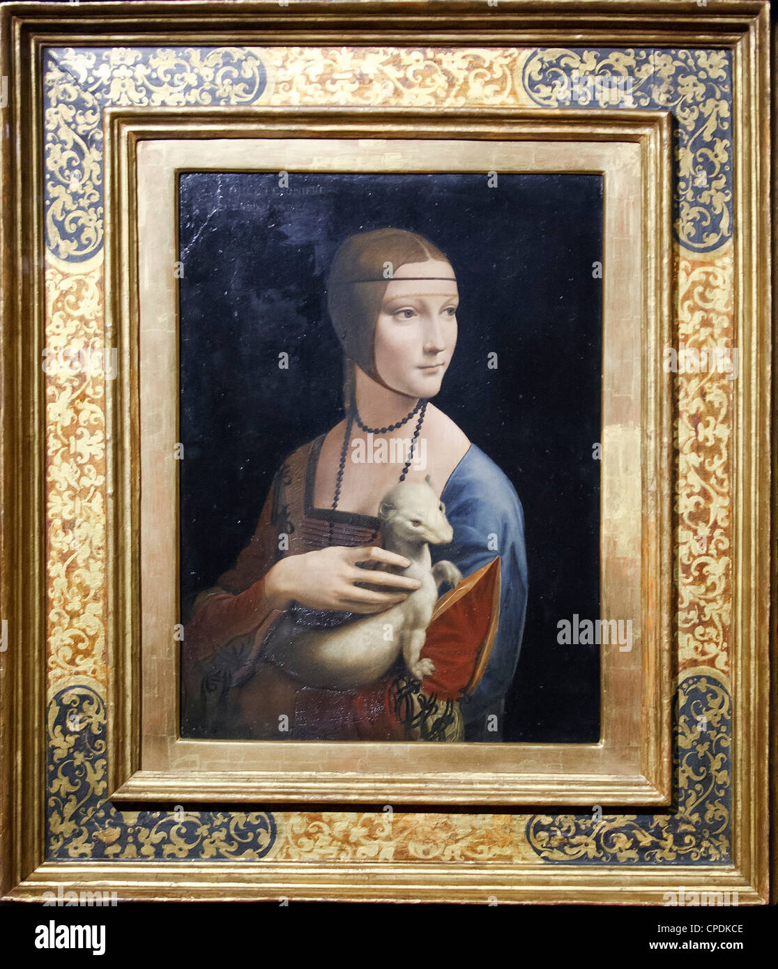 La famosa pintura de Leonardo da Vinci Dama con armiño está de vuelta a  casa en Polonia. La pintura aparece en el Castillo Real de Wawel Fotografía  de stock - Alamy
