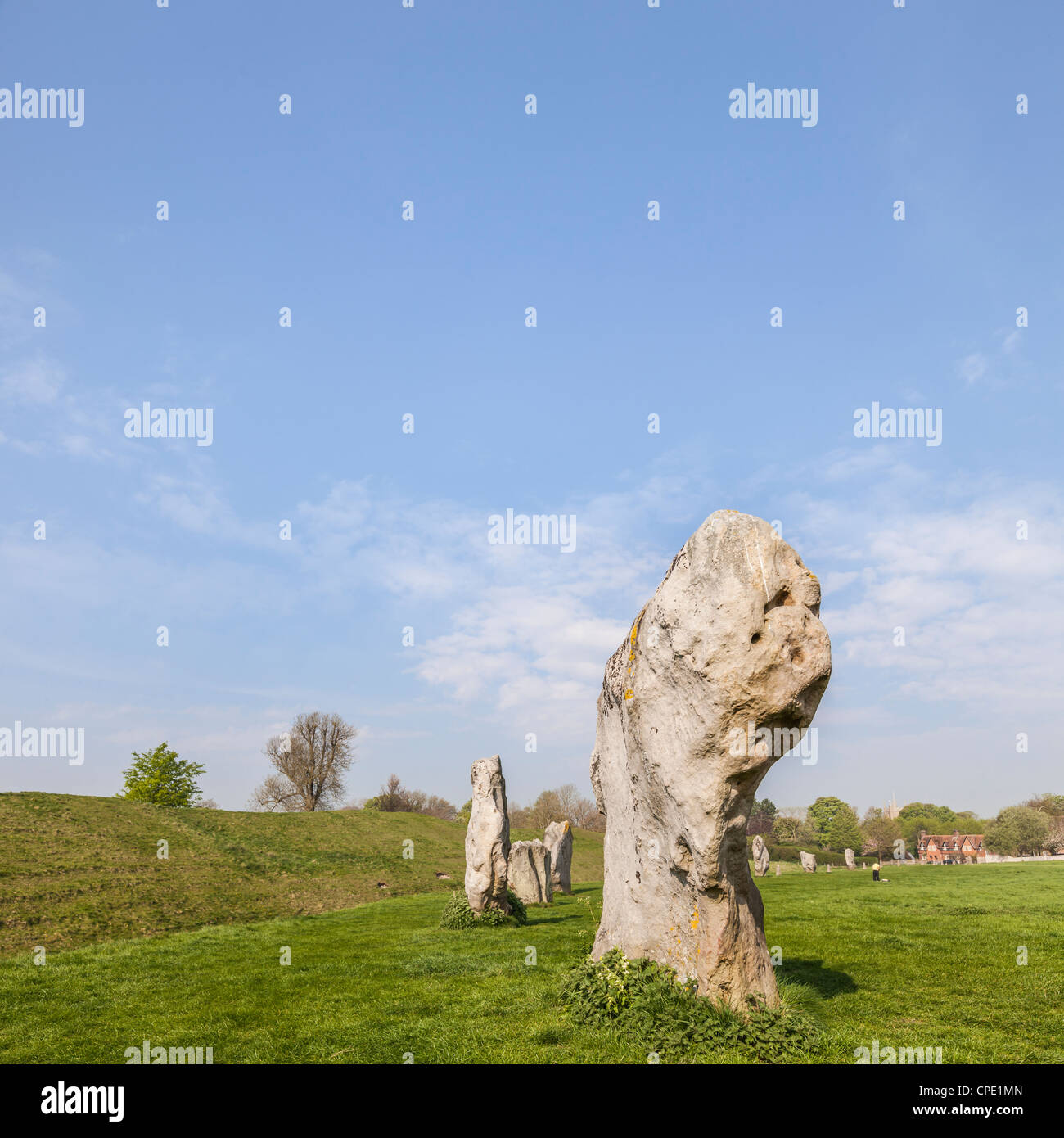 Parte del círculo de piedra de Avebury Gran henge. Foto de stock