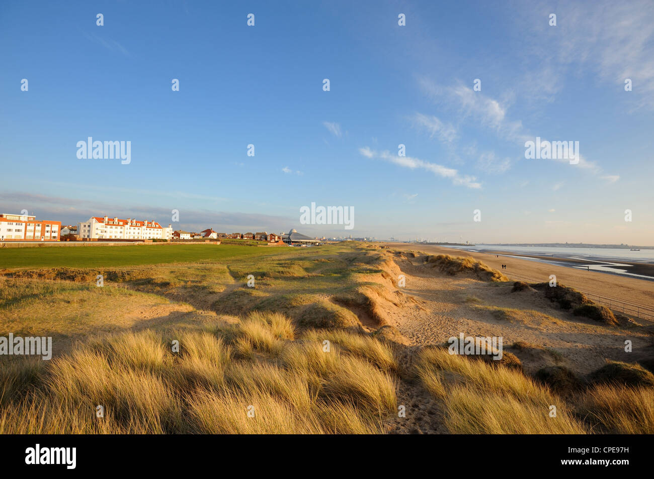 Las dunas de arena, Crosby Beach, Merseyside, Inglaterra, Reino Unido, Europa Foto de stock