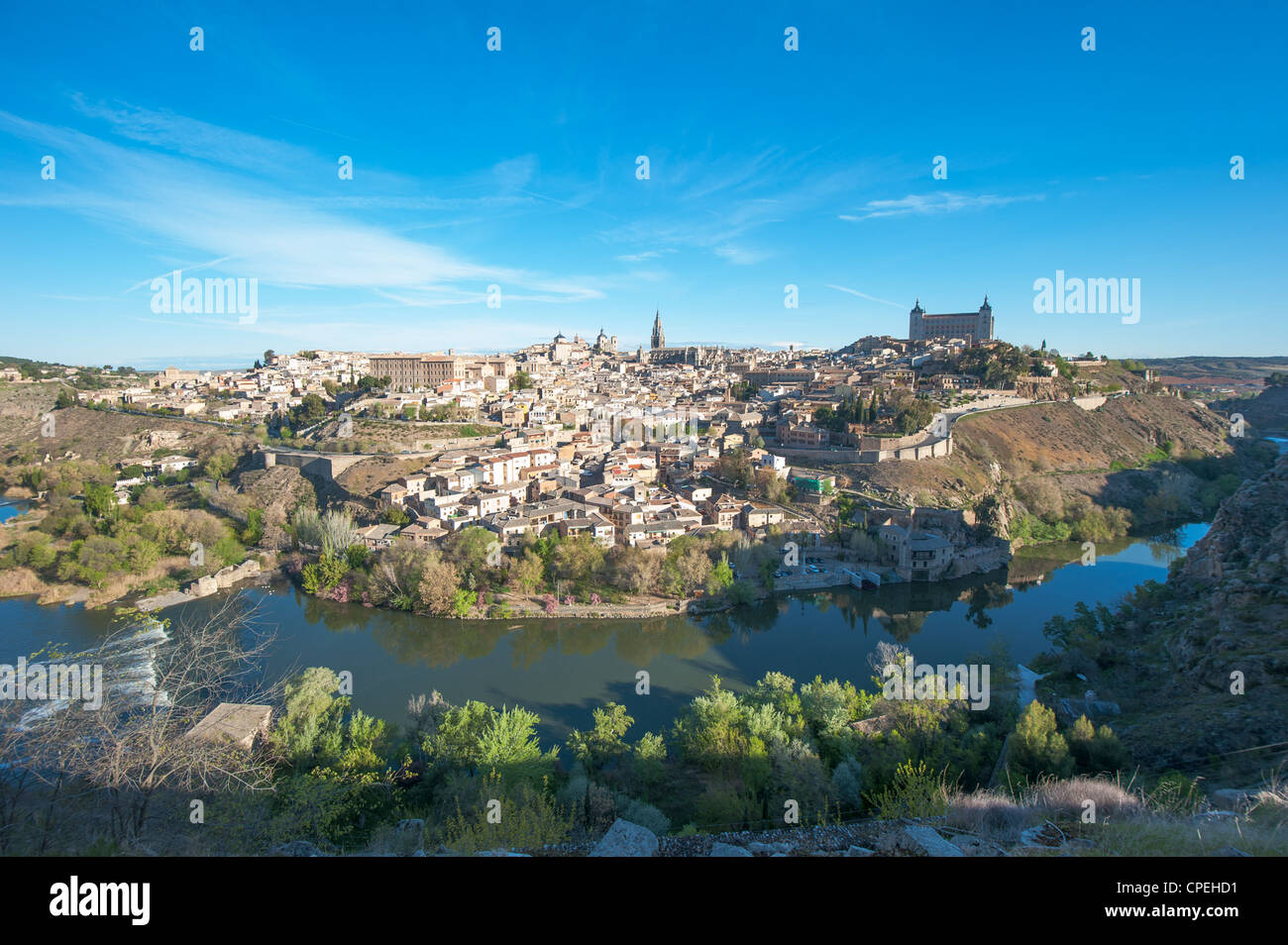 Panorámica de Toledo, España Foto de stock