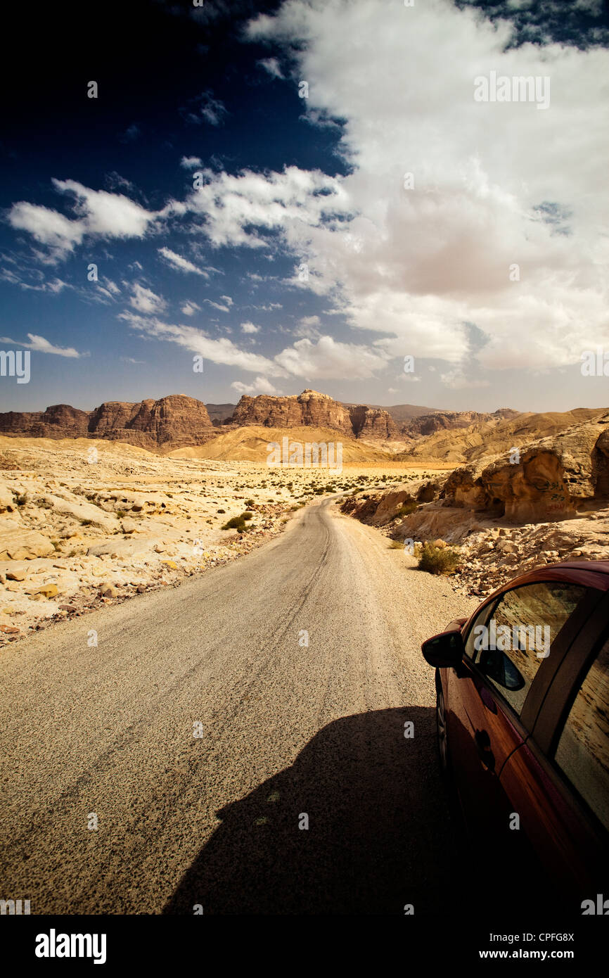La Autopista del Mar Muerto, Jordania, Asia Occidental Foto de stock