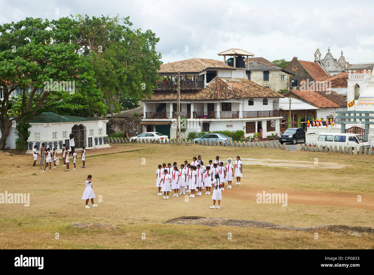 Los escolares, Galle, Sri Lanka, Asia Foto de stock