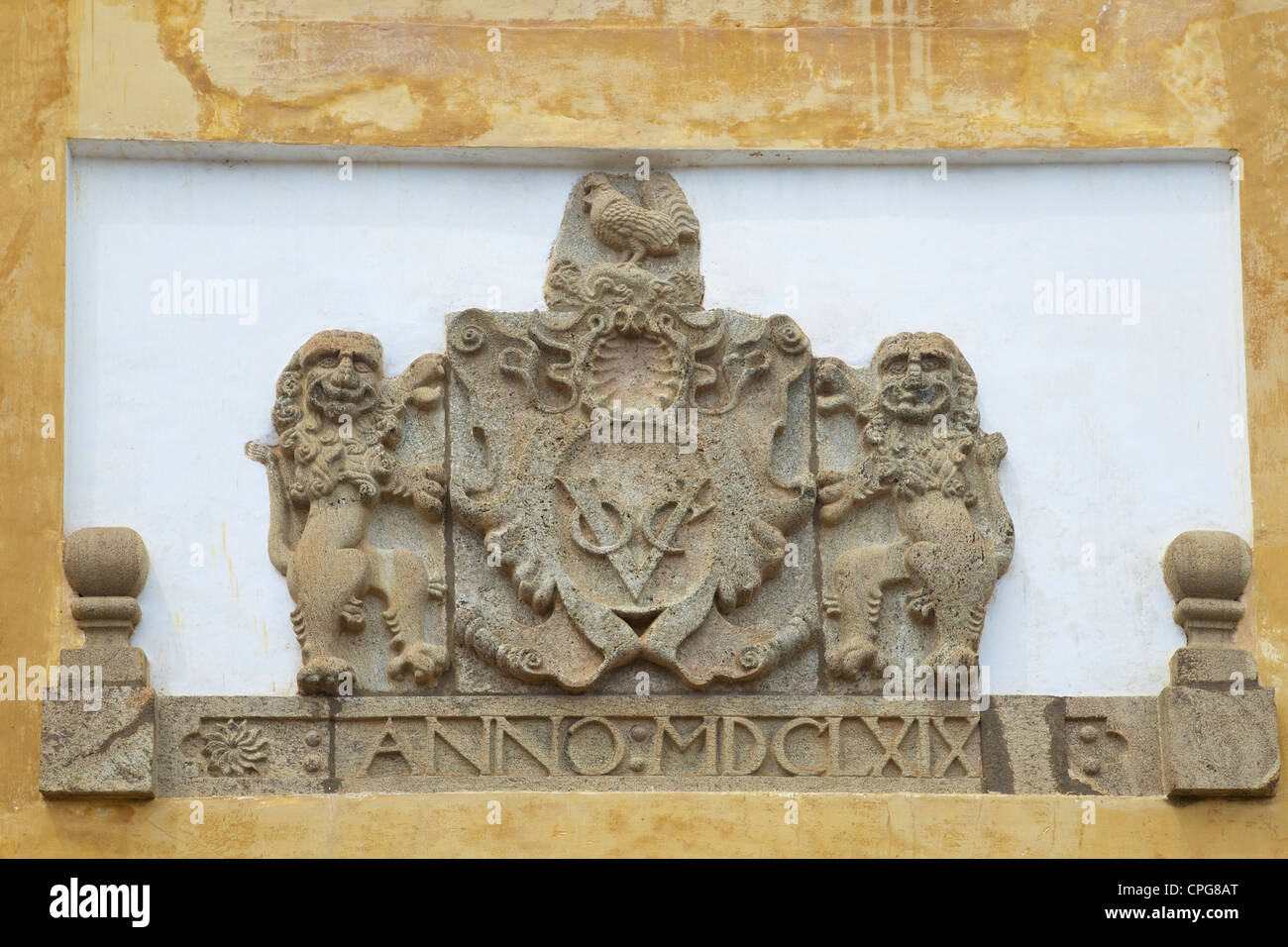 Antigua arquitectura colonial holandesa en el sitio del Patrimonio Mundial de la UNESCO de Galle, Sri Lanka Asia Foto de stock