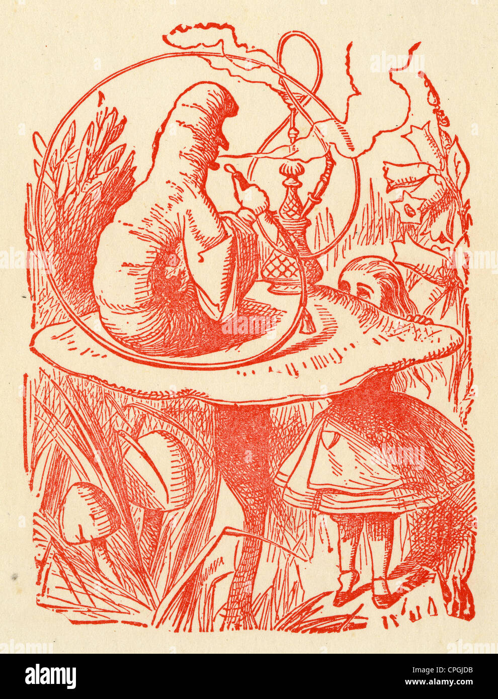 Circa 1910s edición de Alice in Wonderland por John Tenniel. Foto de stock