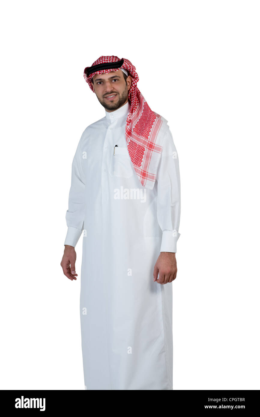 Árabe hombre vestido con un traje tradicional, mirando a la cámara  Fotografía de stock - Alamy