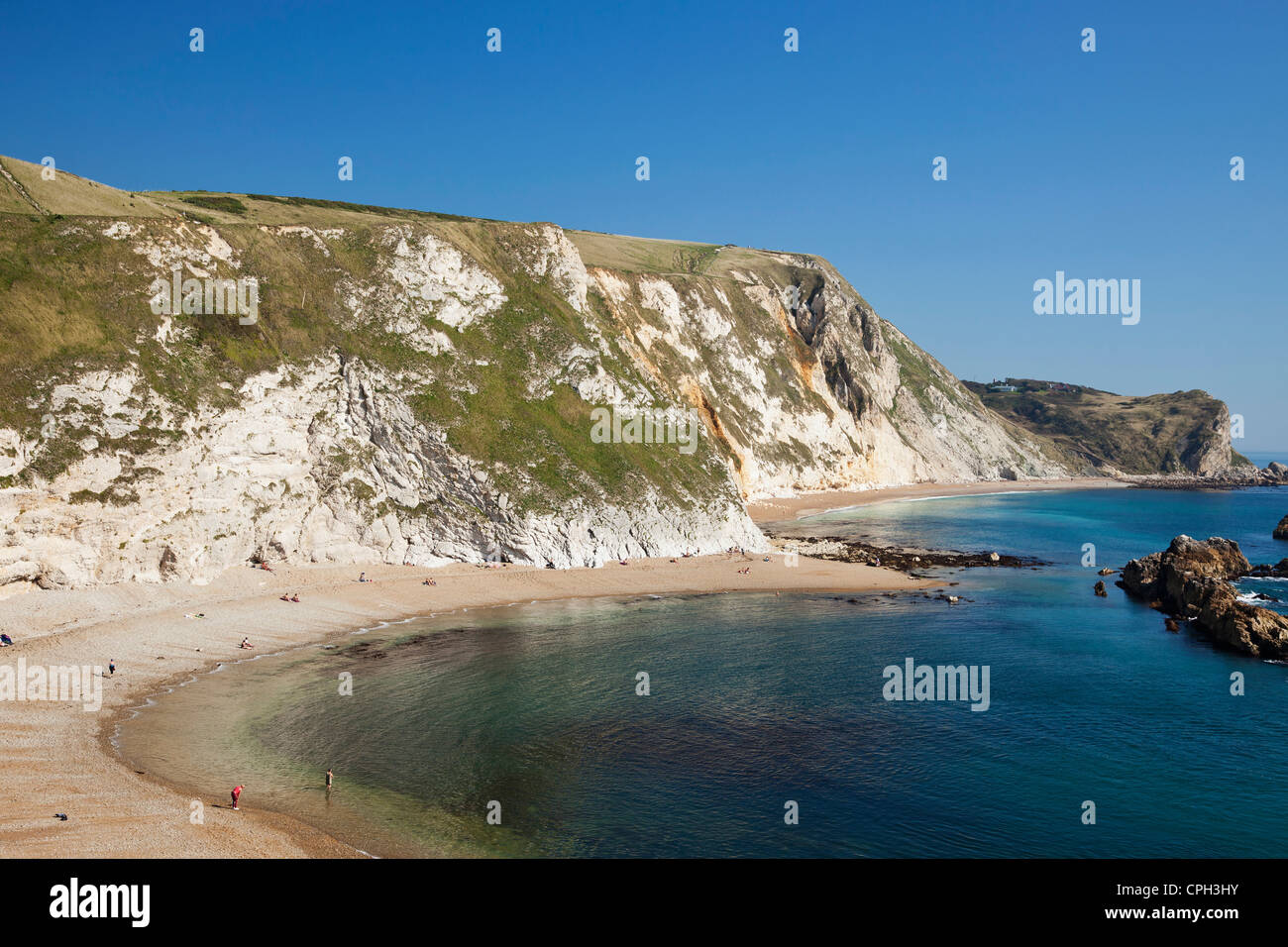 UK, Reino Unido, Europa, Gran Bretaña, Bretaña, Inglaterra, Dorset, Durdle Door, San Oswalds Bay, Lulworth, playa, playas, CLI Foto de stock