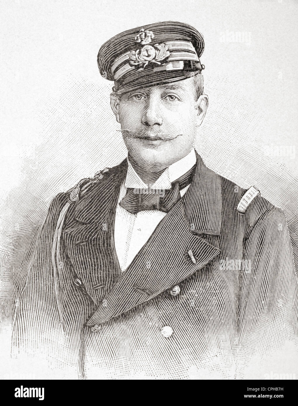 El príncipe Jorge de Grecia y Dinamarca, 1869 - 1957. Desde L'Ilustración publicada el año 1897. Foto de stock