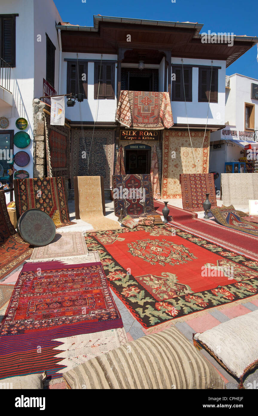 Turquía, Mar Egeo, Mar Egeo turco, Marmaris, negocios, comercio, negocios,  compras, alfombra para colgar en la pared, alfombras, tapices de pared  Fotografía de stock - Alamy