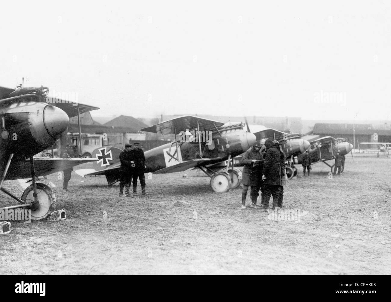 Aviones de combate alemán en el frente occidental durante la Primera Guerra Mundial Foto de stock