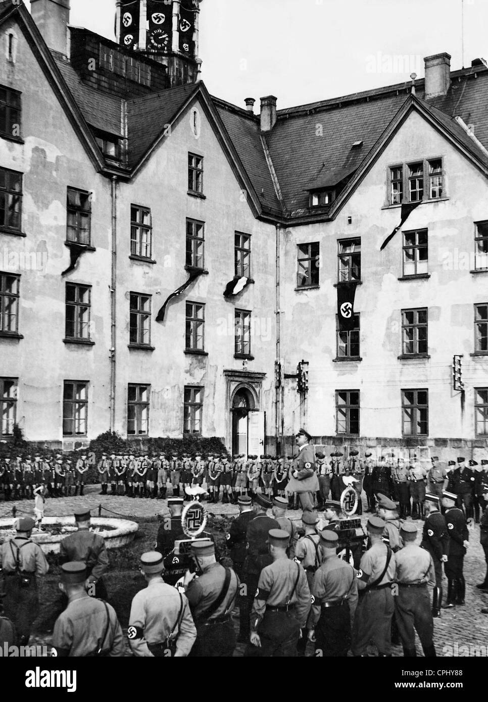 Inauguración de la institución educativa Nazi Napola en Ploen, 1933. Foto de stock