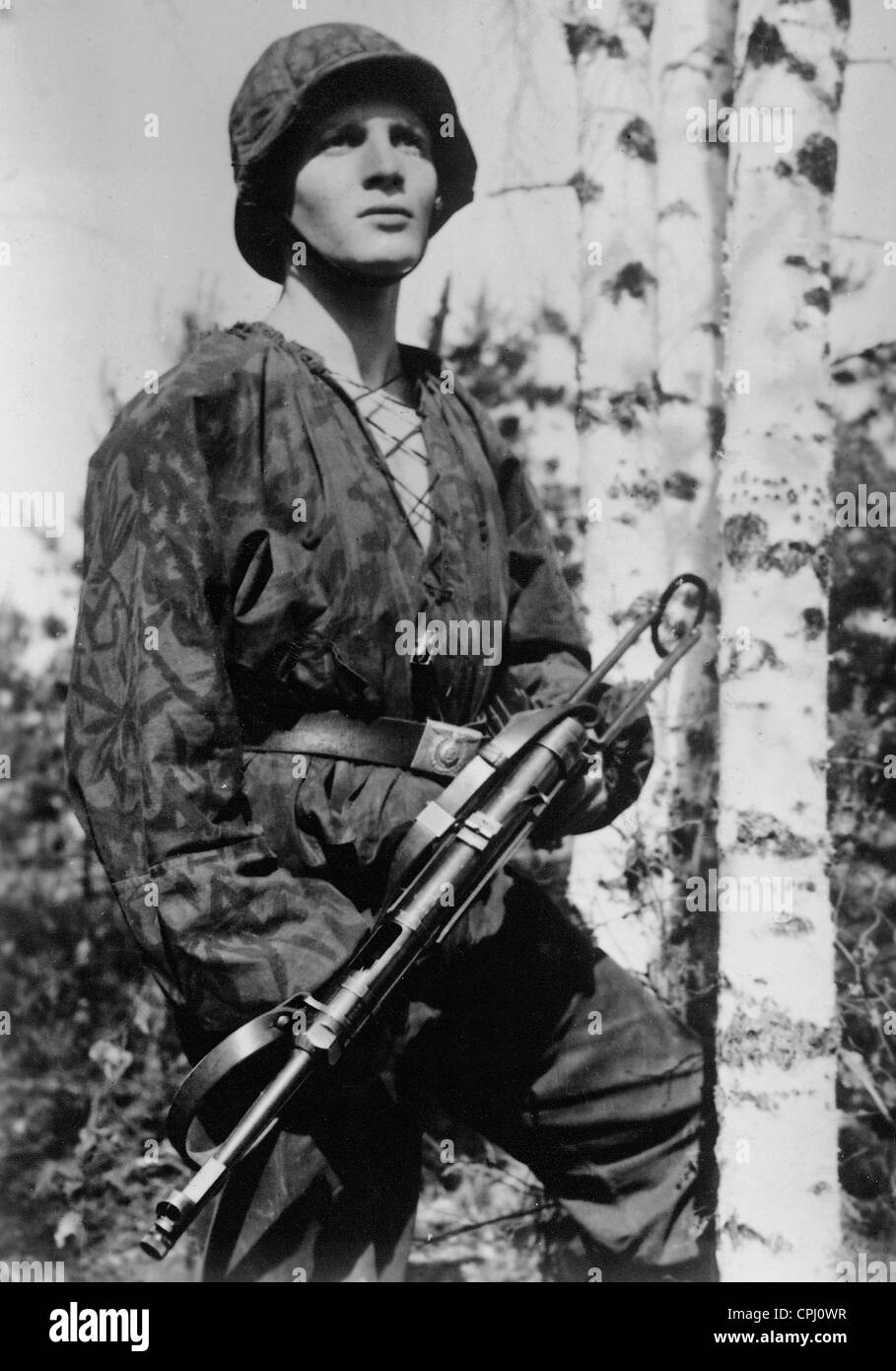 Waffen Ss Soldier On Eastern Front Imágenes De Stock En Blanco Y Negro