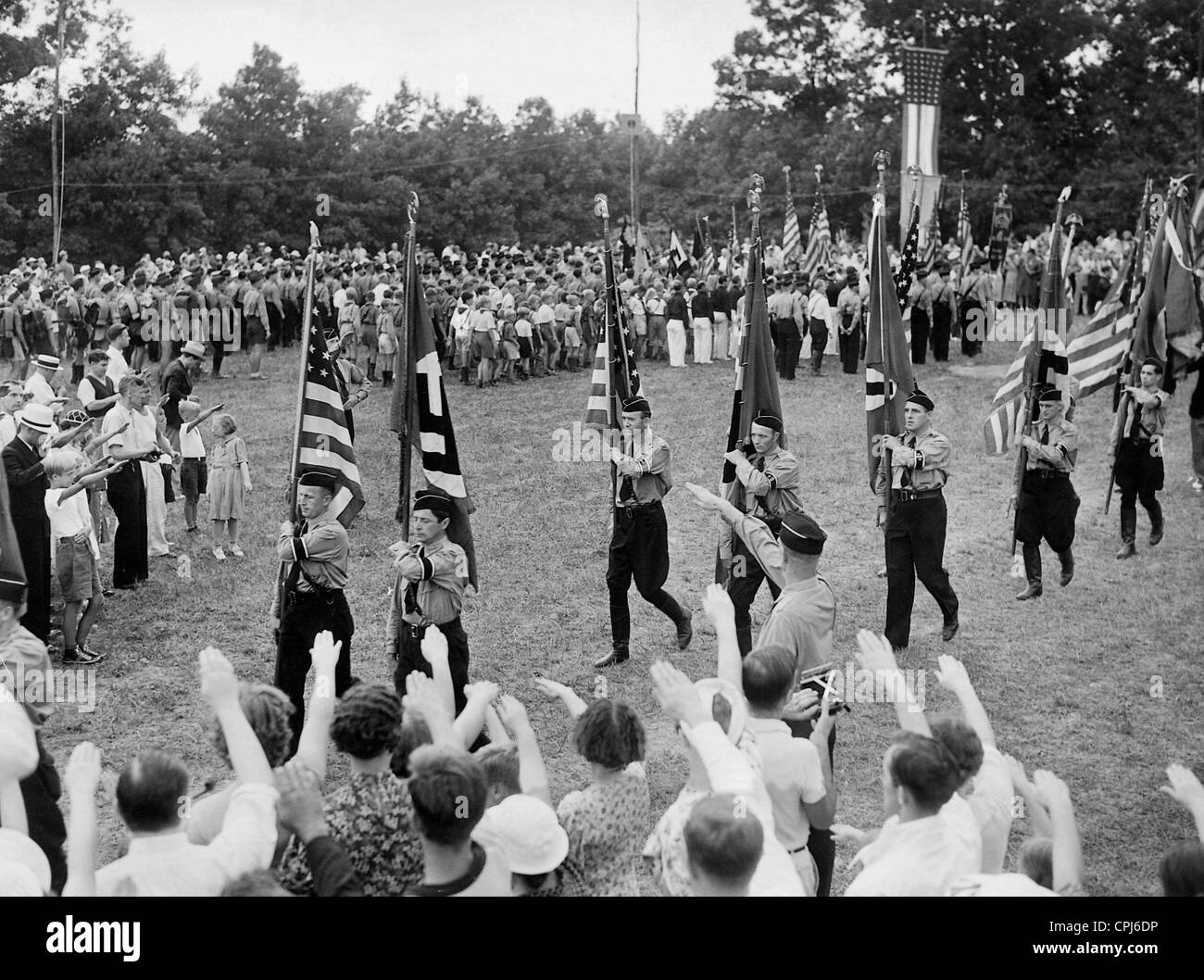 Desfile del Bund germano-americana en Long Island, 1937 Foto de stock