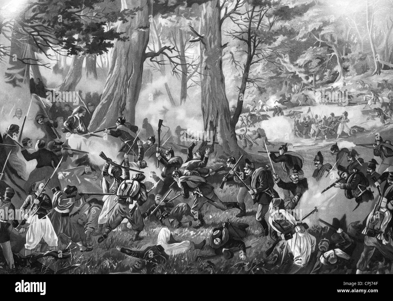 La batalla de Sedan, 1870 Foto de stock
