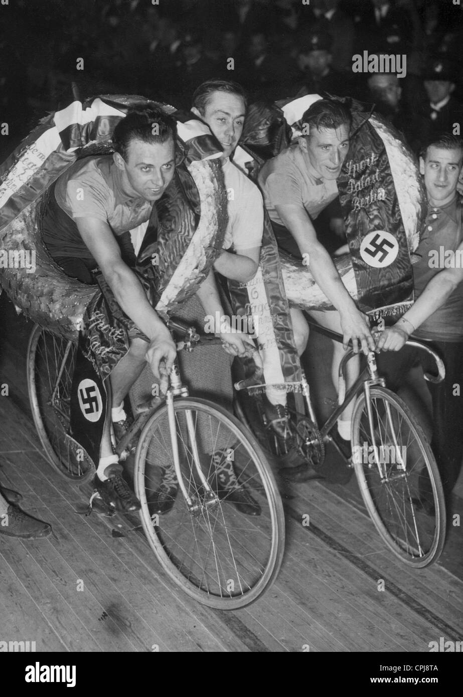 Las carreras de seis días en Berlín, 1933. Foto de stock
