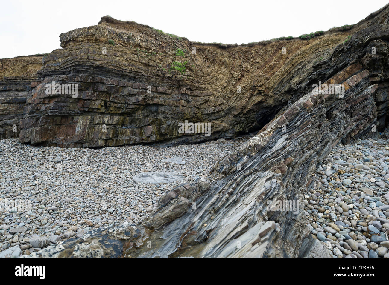 La costa en la Bude, North Cornwall Foto de stock