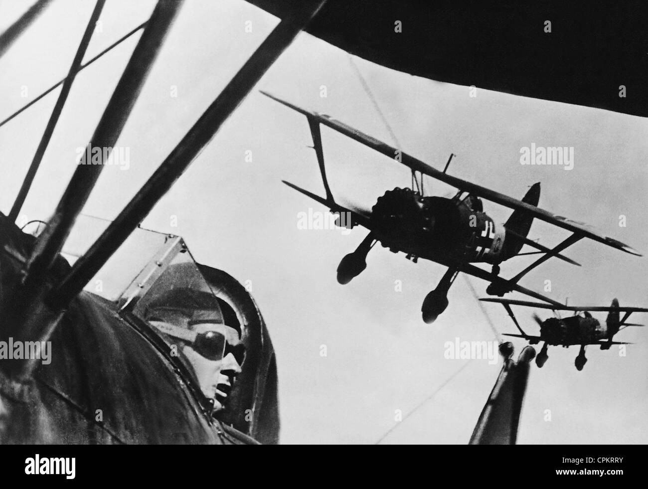 Alemán Henschel HS 123 aviones de combate, 1941 Foto de stock