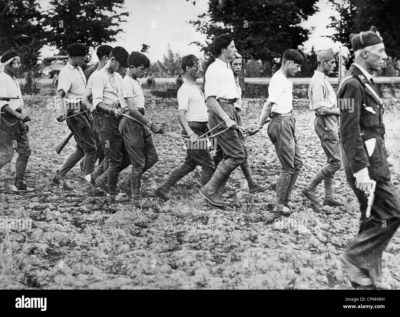 Los prisioneros republicanos en la Guerra Civil Española, 1936 Foto de stock