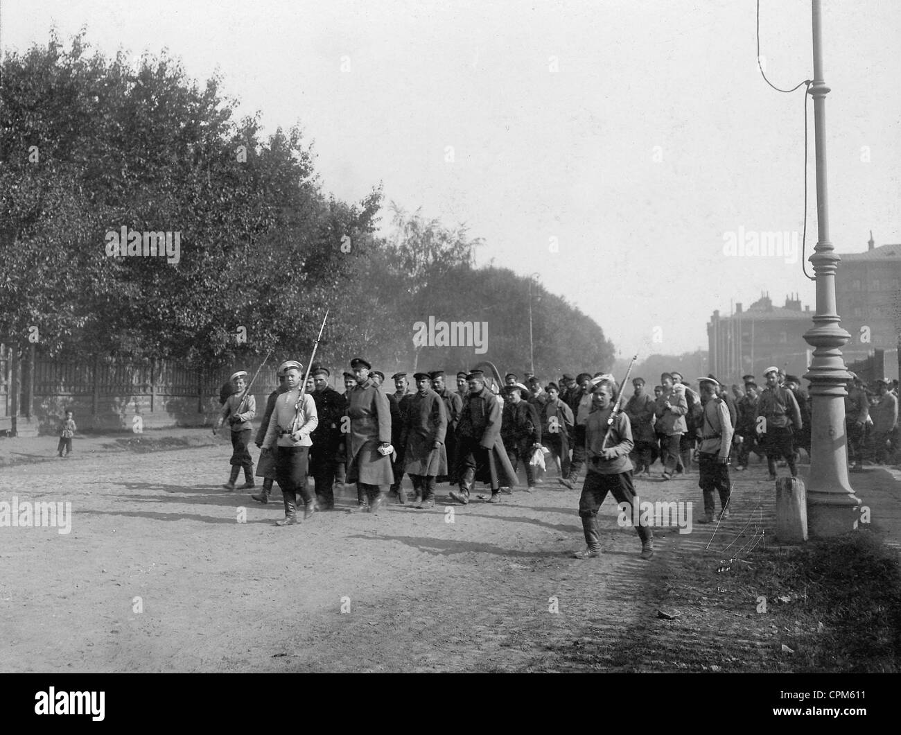 La deportación de prisioneros políticos en Rusia, 1906 Foto de stock