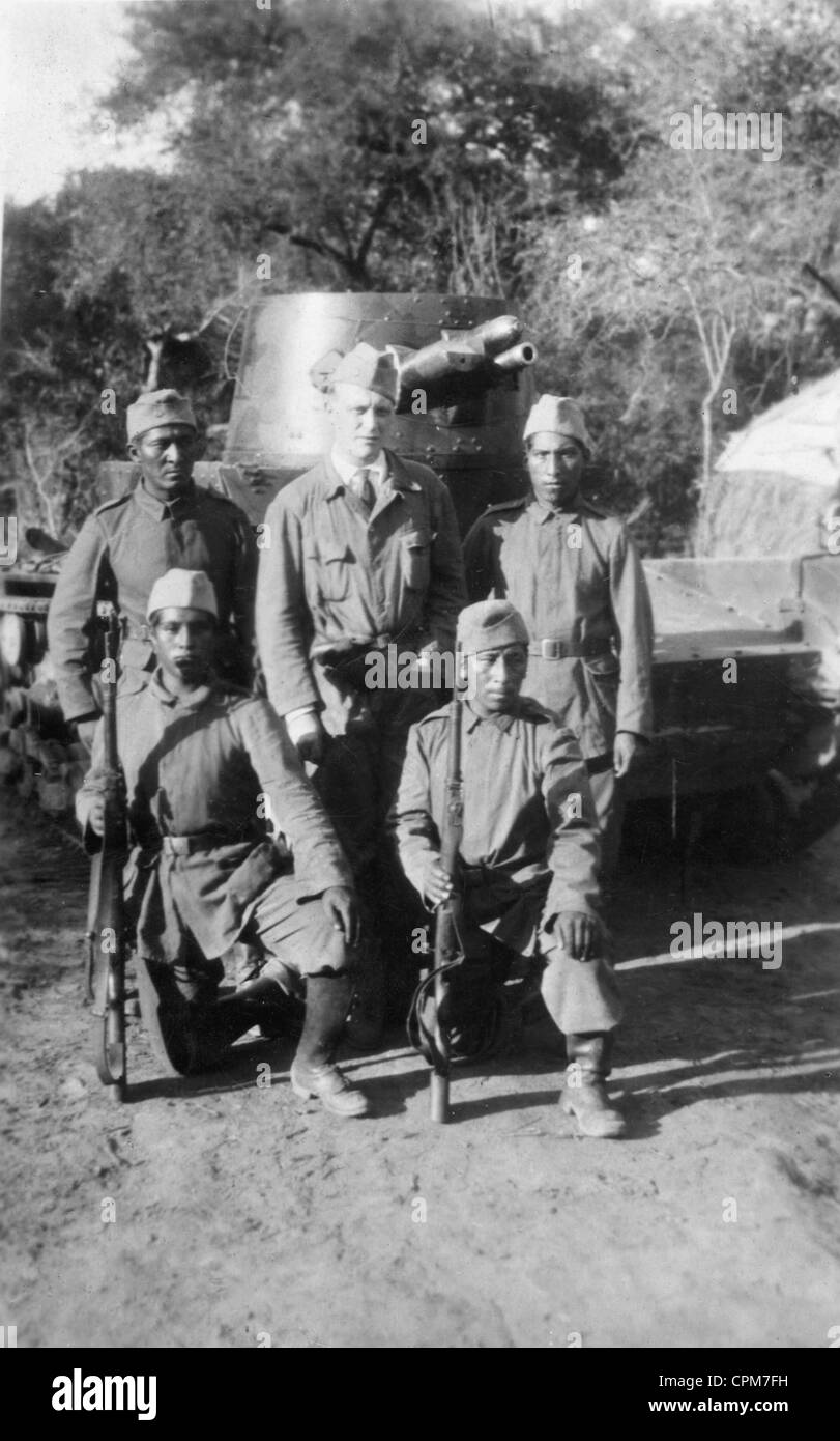 Soldados bolivianos durante la Guerra del Chaco, 1934 Foto de stock